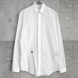 ディオール オム ビー刺繍 カッターシャツ 長袖シャツ ホワイト メンズ