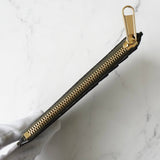 グッチ ロゴ レザー フラグメントケース カードケース パスケース カーキ 725550 - NEWSED