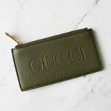 グッチ ロゴ レザー フラグメントケース カードケース パスケース カーキ 725550 - NEWSED