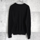 イヴ サンローラン ヴィンテージ YSLロゴ ウール カーディガン ブラック