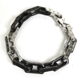 ルイ ヴィトン モノグラム チェーン ブレスレット シルバー / ブラック M00687