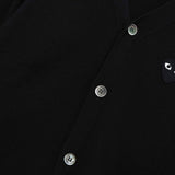 プレイ コム デ ギャルソン ハートロゴ カーディガン ブラック