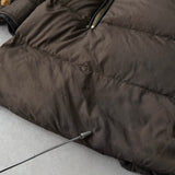 バーバリー 金ボタン ダウンジャケット ダウンコート ブラウン