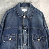 ハイク バルーンスリーブ ショート丈 デニムジャケット ブルー レディース