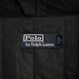 ポロ バイ ラルフローレン レザー切り替え フーデッド 中綿ジャケット コート ブラック
