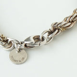 ティファニー ツイストチェーン 750 × 925 ブレスレット 18K 18金 シルバー925 - NEWSED