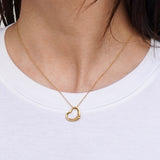 ティファニー オープンハート ゴールド ネックレス 750 K18 - NEWSED