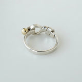 ティファニー ラブノット 750 × SV925 指輪 リング 18K 18金 シルバー925 9号 - NEWSED