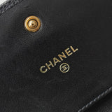 シャネル 7桁8番台 ココマーク キャビアスキン 三つ折り財布 ブラック ギャランティーカード付き - NEWSED