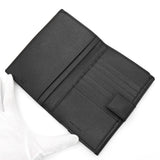 プラダトライアングルロゴサフィアーノ レザー 二つ折り財布 ブラック