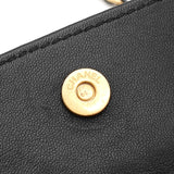 シャネル マトラッセ カーフスキン フリンジチェーン ショルダーバッグ ブラック 箱付き