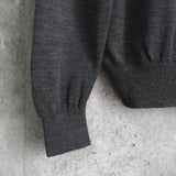 イヴ サンローラン ヴィンテージ Vネック YSLロゴ ニット グレー