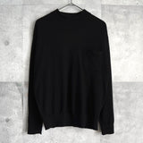 イヴ サンローラン ヴィンテージ YSLロゴ モックネック ニット ブラック