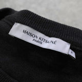 メゾン キツネ フォックスロゴ ニット グレー