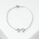 ティファニー ダイヤモンド ダブル ラビングハート ブレスレット シルバー925 レディース