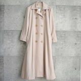 イヴサンローラン ロング丈 トレンチコート ピンクベージュ コート レディース