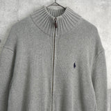 ポロ ラルフローレン ポニーロゴ ドライバーズニット グレー
