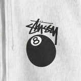 ステューシー ジップアップ パーカー 8ボール プリント グレー - NEWSED