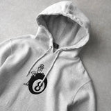 ステューシー 8ボール 刺繍 パーカー フーディー ライトグレー - NEWSED