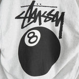 ステューシー ジップアップ パーカー 8ボール プリント グレー - NEWSED