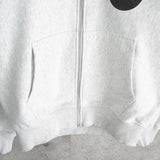 ステューシー ジップアップ パーカー 8ボール プリント グレー - NEWSED