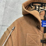 バーバリー ノバチェック裏地 ダッフルコート ベージュ レディース