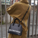 バレンシアガ ヴィル レザー 2way ハンドバッグ ショルダーバッグ ブラック