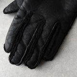 エムエムシックス メゾンマルジェラ ロング レザー 手袋 グローブ ブラック メンズ タグ付き未使用品