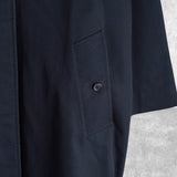 バーバリー ヴィンテージ ノバチェック襟 ウールライナー付き ステンカラーコート ネイビー メンズ