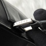 ロエベ アマソナ28 アナグラム レザー ミニボストンバッグ ハンドバッグ ブラック