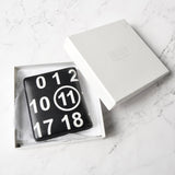 メゾン マルジェラ カレンダーロゴ レザー 二つ折り財布 コンパクトウォレット ブラック 箱付き