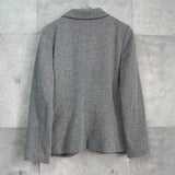 イヴサンローラン ヴィンテージ ツイード ジャケット グレー レディース