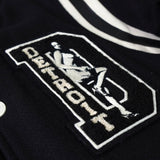 ヒステリックグラマー ガール ワッペン レザー切り替え ウール スタジャン ブラック