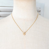 クリスチャン ディオール ヴィンテージ ラインストーン ネックレス GP ゴールド レディース