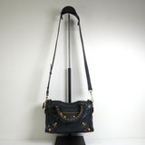 バレンシアガ ジャイアンドミニシティ レザー 2way ハンドバッグ ショルダーバッグ ブラック / グレー