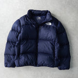 ザ ノースフェイス ヌプシ ロゴ ダウンジャケット ネイビー