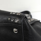 プラダ レザー ビジュー スタッズ 2way ハンドバッグ ショルダーバッグ ブラック