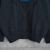 バーバリー ヴィンテージ ホースロゴ ニット グリーン系