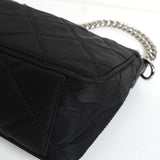 プラダ キルティング トライアングルロゴ テスート ナイロン 2way ショルダーバッグ チェーン ハンドバッグ ブラック