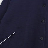 メゾンキツネ フォックスパッチ カーディガン ネイビー レディース