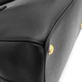 プラダ ガレリア トライアングルロゴ サフィアーノ 2way ハンドバッグ ショルダーバッグ ブラック