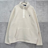 ポロ ラルフローレン ポニーロゴ ハーフジップ フリース プルオーバー アイボリー