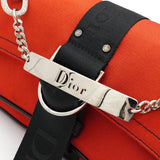 クリスチャン ディオール ハードコア ロゴ ナイロンキャンバス チェーン 2way ハンドバッグ ショルダーバッグ レッド / ブラック