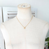 クリスチャン ディオール ヴィンテージ ラインストーン ネックレス GP ゴールド レディース