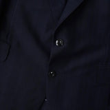 イヴ サンローラン ヴィンテージ ストライプ柄 シングル テーラードジャケット ツータック スラックス セットアップ ネイビー メンズ