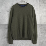 ポロ ラルフローレン ポニーロゴ ニット カーキ