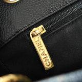 シャネル 9番台 ココマーク マトラッセ キャビアスキン チェーントートバッグ ブラック - NEWSED