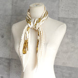 エルメス プリーツ カレ90 LES CAVALIES D’OR オフホワイト アイボリー - NEWSED