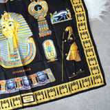 エルメス カレ90 TUTANKHAMUN スカーフ ブラック - NEWSED