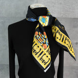 エルメス カレ90 TUTANKHAMUN スカーフ ブラック - NEWSED